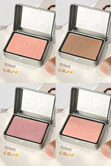 BLACKNANA Square Iron Box Single Color Blush Cream Low Saturation Gray Pink Long-lasting Makeup Tender Rouge