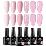 6pc Nail Gel Polish Set All-Season Ultra Pigmented Semi Permanent UV Painting Gel For Nails Salon DIY Manicure Varnish Design