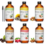 PHATOIL 118ml Organic Face Oil Natural Cold Pressed USDA Carrier Oils- Castor Oil,Jojoba,Moroccan Argan Oil,Rosehip Seed Oil