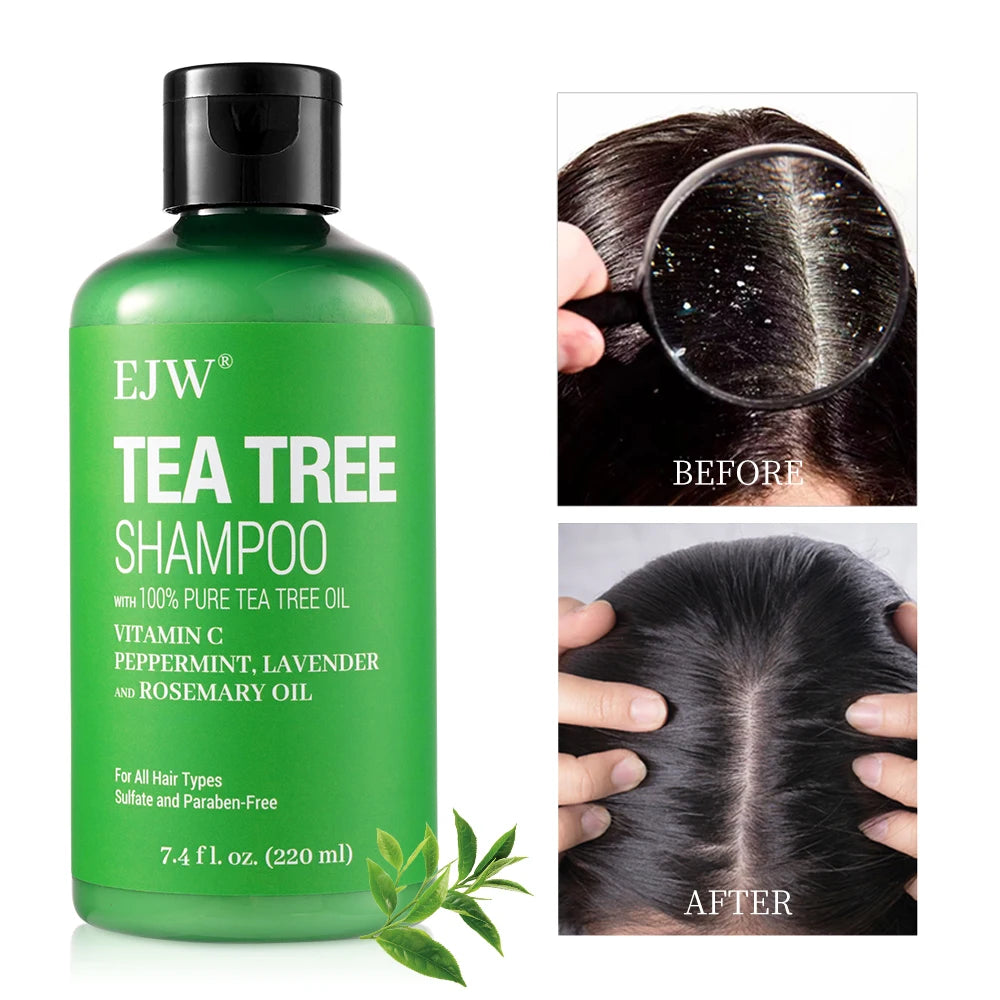 Tea Tree Shampoo Soothes Dry Scalp Controls Oil Moisturizes Hair Restores Natural Shine Sulfate Paraben Free For All Hair Types