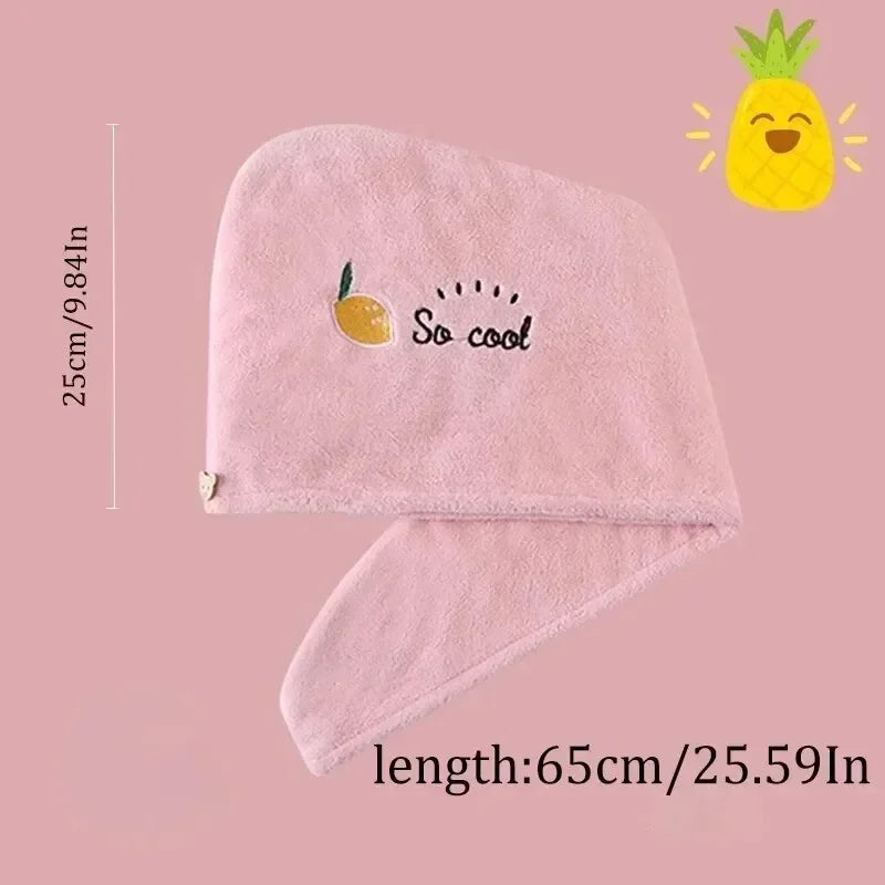 Quickly Dry Hair Hat Towels Super Absorbent Soft Bathroom Women Head Towels Cute Hair Towel Hair Dry Wrap Bonnets