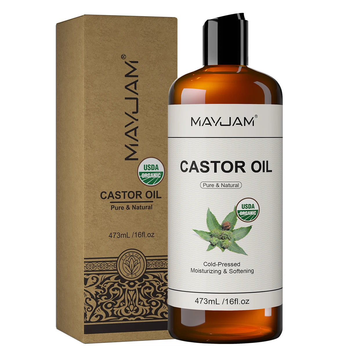 USDA Organic Coconut Oil for Skin Face Hair Cold-Pressed Sweet Almond Moroccan Argan Sunflower Seed Oil for Massage Moisturize