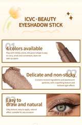 Double-ended Eyeshadow Pen Eyeliner Multiuse Shimmer Shadow Pearlescent Glitter Brightening Longlasting Waterproof Sweat-proof