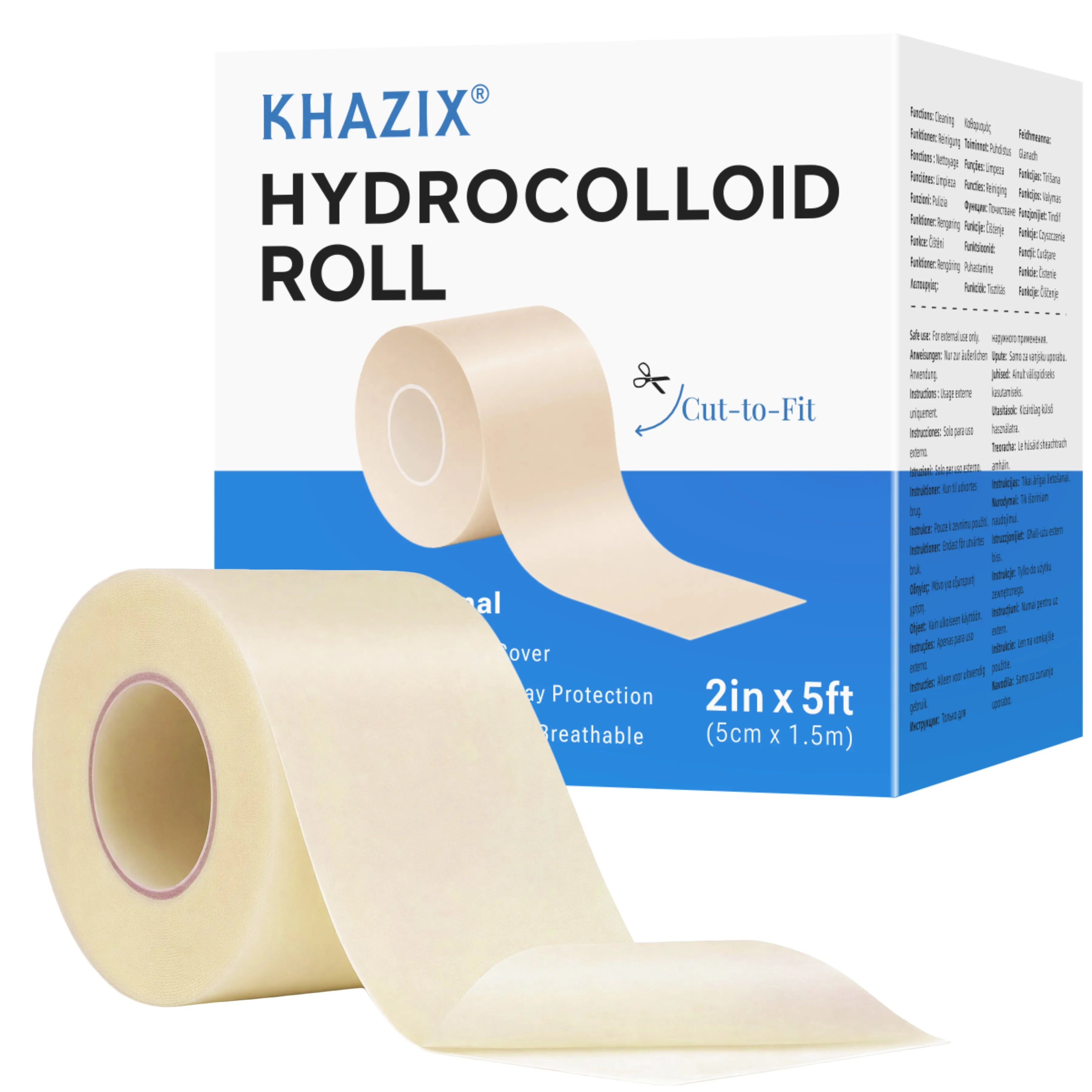 1roll Hydrocolloid Acne Patch Roll DIY Cut-to-Size Pimple Cover Sticker, Ultra Thin Waterproof Blemish Tape for Face
