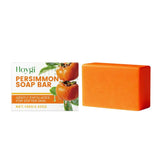 Persimmon Soap Bar for Body Odor Control, Handmade Persimmon Soap for Face and Body Wash, Gentle Smooth Deodorant Bath Soap 100g