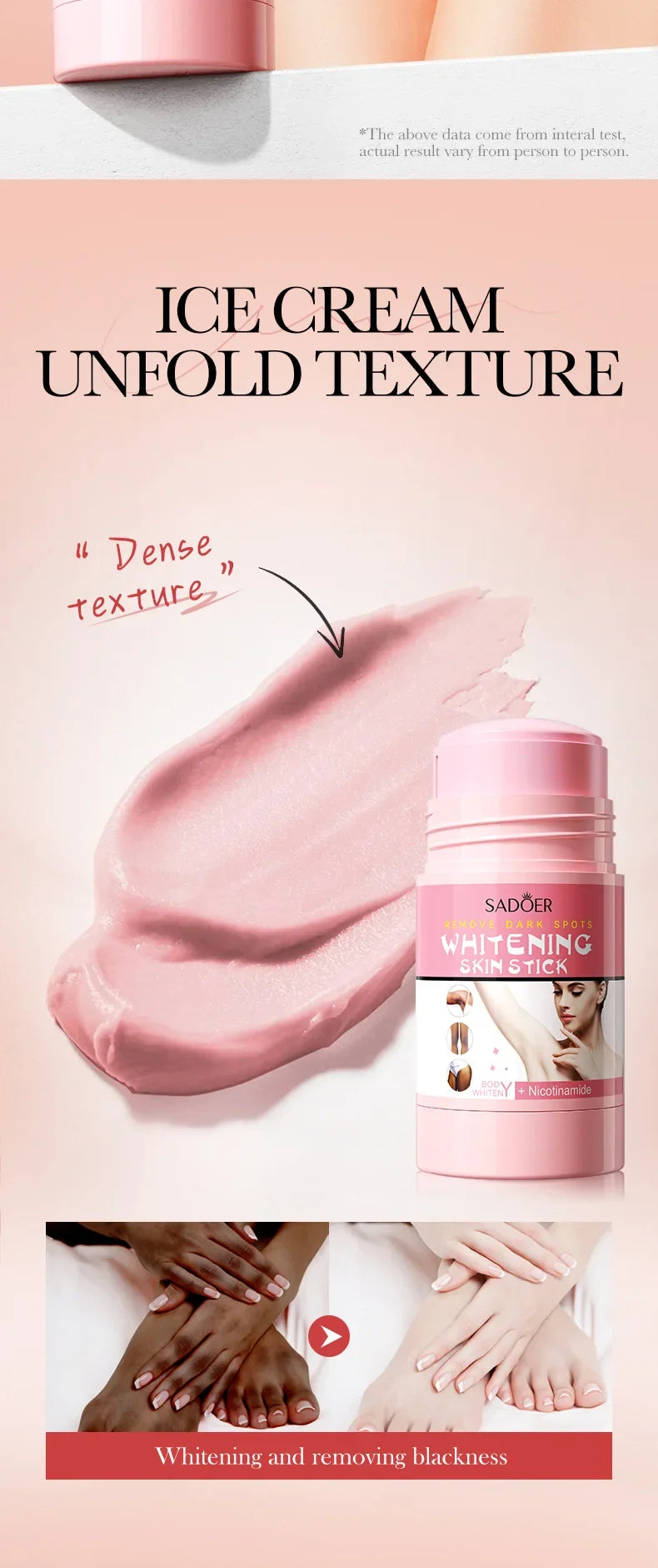 Niacinamide Whitening Cream Stick Remove Dark Spots Bleaching Private Parts Underarm  Brighten Butt Knee Inner Thigh Body Care