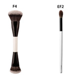 F4 Dual-Ended Foundation Face Brush Double-ended Powder Blush Contour and Eyeshadow Concealer Makeup Brushes