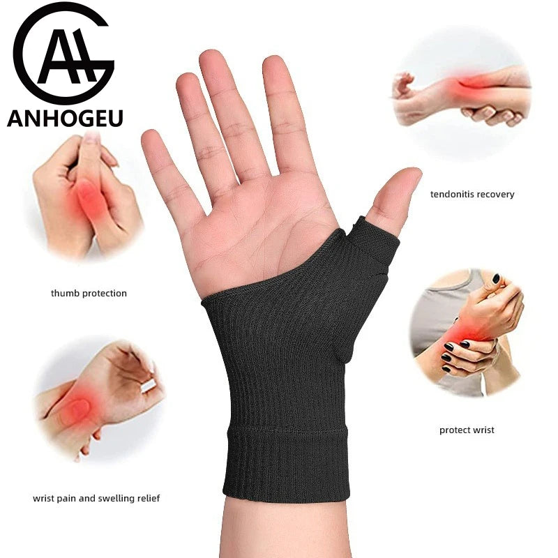 Wrist Thumb Compression Arthritis Gloves, Breathable Wrist Support Wrist Brace Wrist Sleeve With Gel Thumb Injury Pads