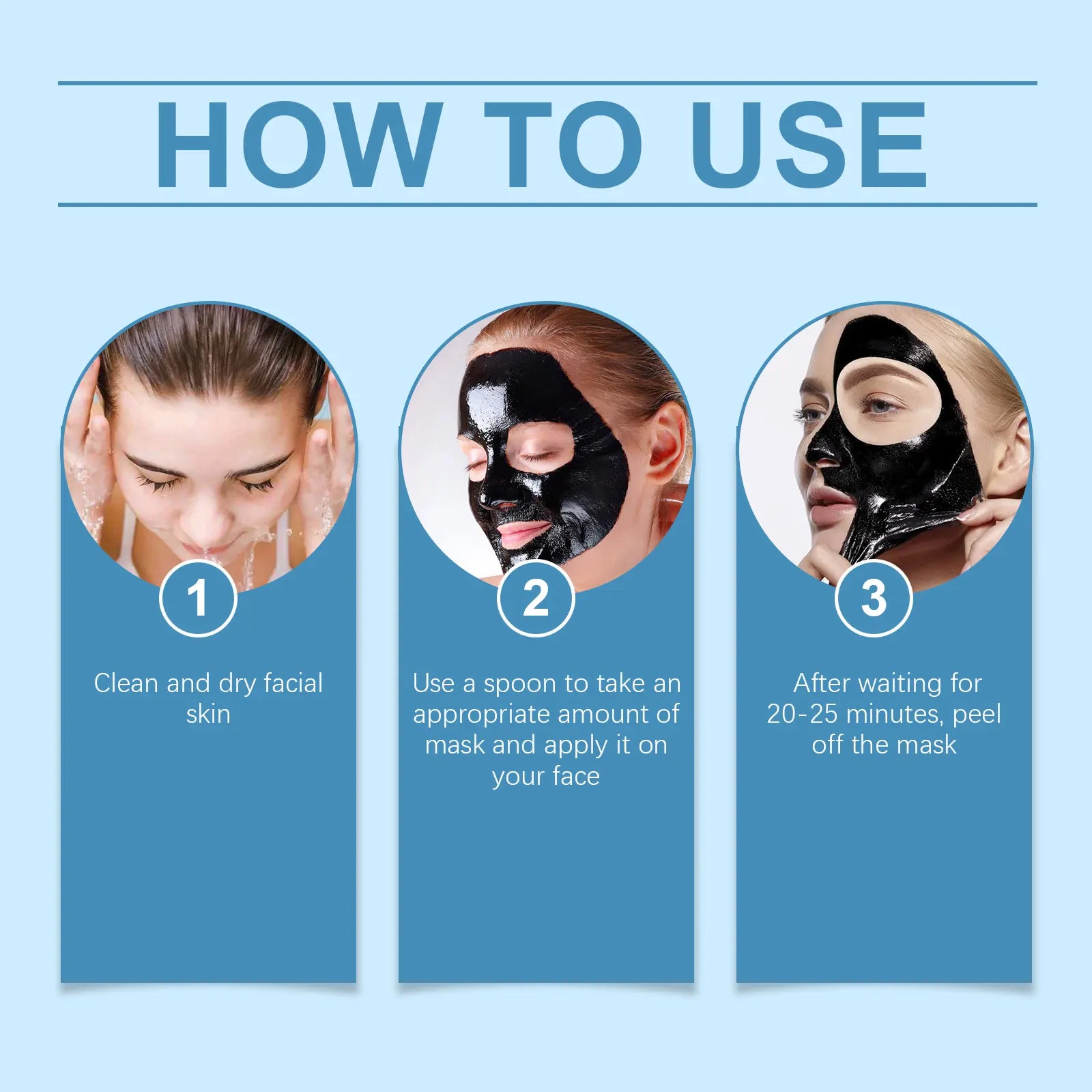 Bamboo Charcoal Blackhead Remover Mask Purifying Shrink Pore Deep Cleansing Oil Control Exfoliator Peel Mud Mask Skin Care