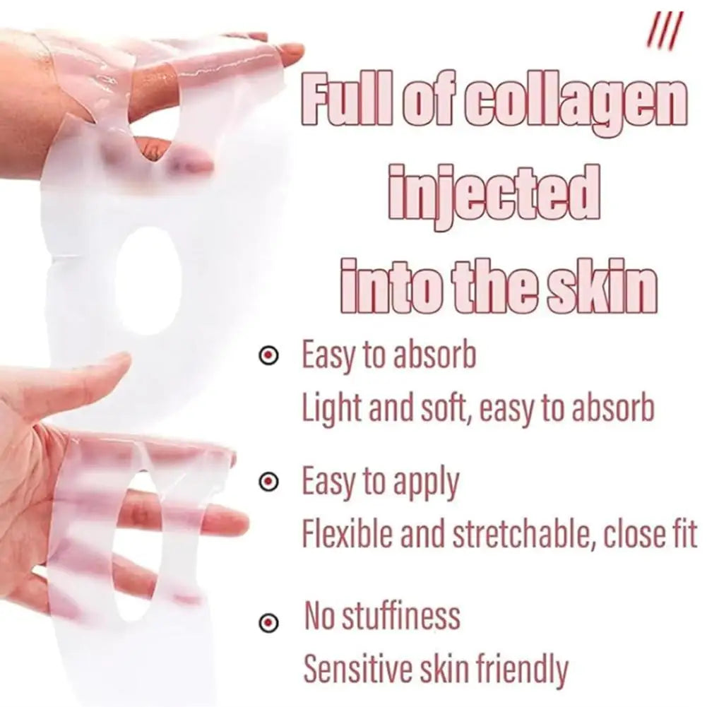 4PCS Quasi-Biological Collagen Hydrating Mask Overnight Brightening Anti-Aging Pore Minimizing Fine Line Reducing Mask Face Care