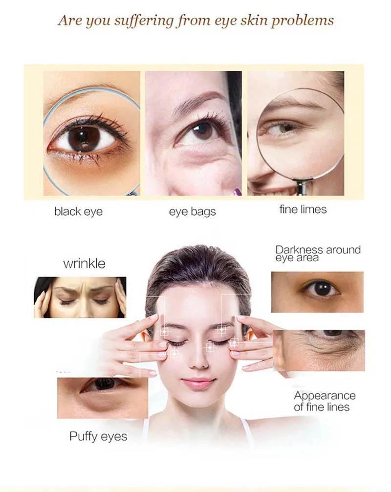 10/20pcs Golden Crystal Collagen Eye Mask Anti Dark Circle Anti-Aging Moisturizing Pink Lip Mask Eyes Lips Travel Size Skin Care