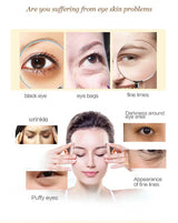 10/20pcs Golden Crystal Collagen Eye Mask Anti Dark Circle Anti-Aging Moisturizing Pink Lip Mask Eyes Lips Travel Size Skin Care