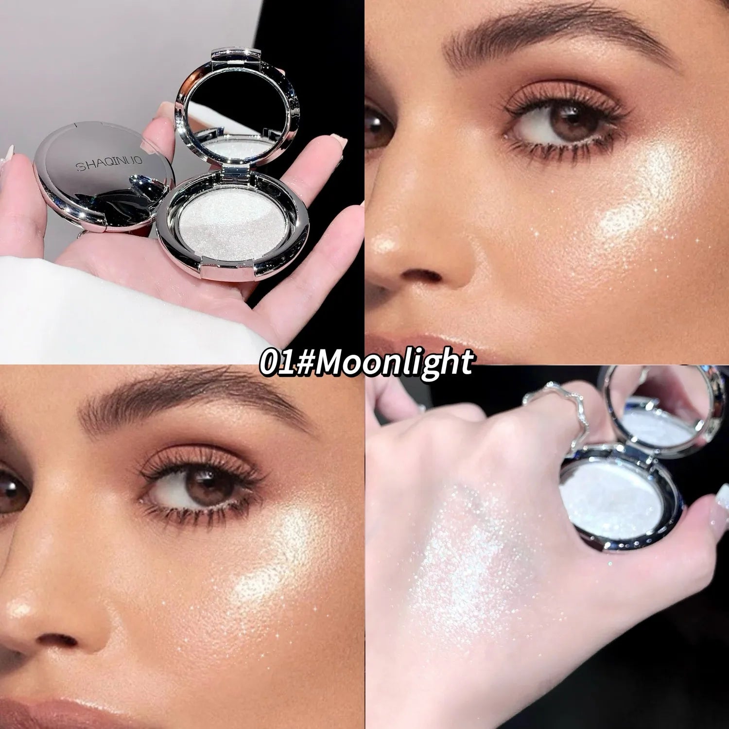 SHAQINUO Highlighter Cream, Radiant Shimmer Powder, Smooth with Potato Mash Texture, Long-lasting, Non-Flaking for Highlighting