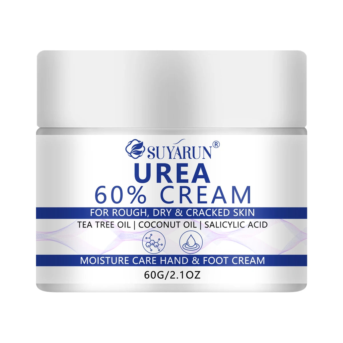 SUYARUN 60% Urea Foot Cream for Cracked Heels & Dry Skin - Intensive Moisturizing Treatment, Callus Remover, Diabetic Foot Care.