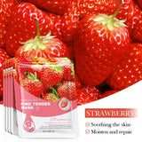 10Pcs Fruits Facial Masks for Face Skincare Moisturizing Brightening Hydrating Firmingface Mask Beauty Face Skin Care Products