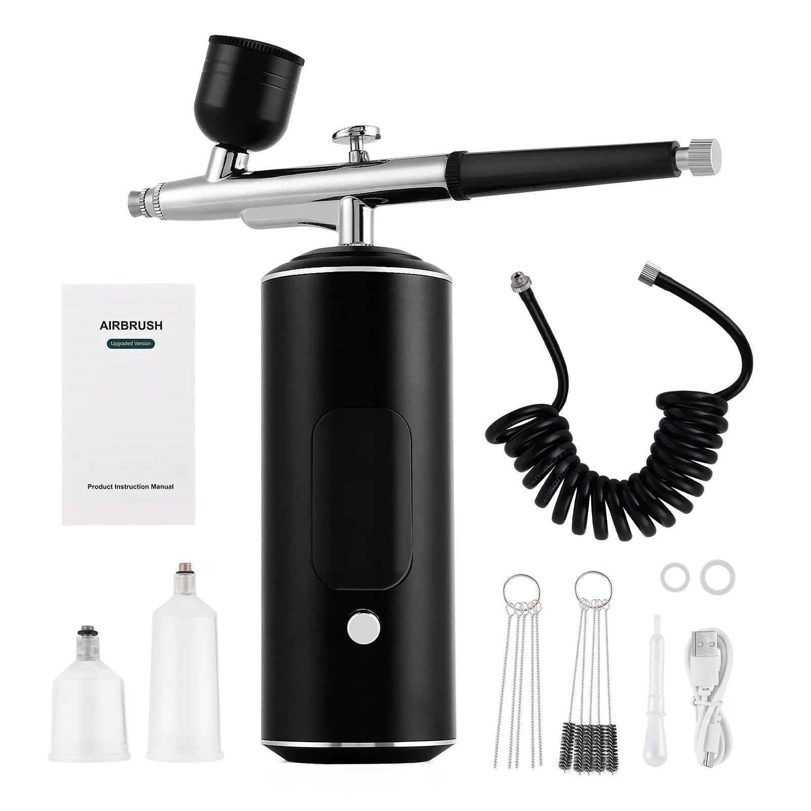 Portable Airbrush Mini Air Compressor Kit Paint Spray Gun For Nail Art Tattoo Craft Cake Pastry Painting Face Hydrating Sprayer