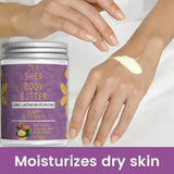 Shea Butter Moisturizing Body Cream, Makes Skin Softer and More Supple, Tightens Skin, Makes Skin Brighter and More Radiant, Nourishes the Body during Massage, Suitable for Dry and Chapped Skin