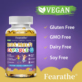 Kids Multivitamins Capsules - with D3+K2,Calcium - Promote Brain Development, Enhance Immunity,Support Digestion Healthy