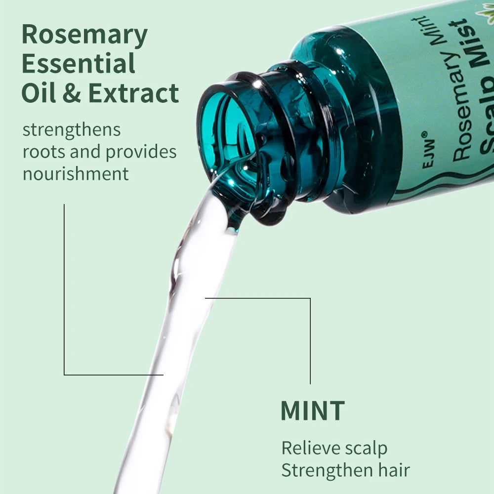 Hair Growth Spray,Scalp Scrub,Rosemary Scalp Exfoliator Scrub Shampoo,Hair Booster Serum,Strengthens Hair Roots,Helps Strengthen