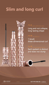 GECOMO Butterfly Flying Volume Mascara Curl Long-lasting Makeup Thin Brush Eyelash Primer Shape