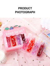 Rolling Bead Lip Oil Set of Four Moisturizing Lotion, Hydrating Roller Ball Mouth Oil, Anti-Drying, Colorless and Transparent