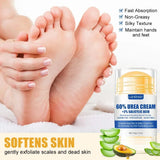 40g Ultra-Hydrating 60% Urea Foot Cream Aloe Vera for Softening Dry Cracked Feet - Gentle Exfoliation Daily Foot Care Solution