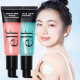 Elf Halo Glow Foundation & Power Grip Primer Hydrating Base Natural Luminous Makeup Base for All Skin Types Daily Cosmetic Uses