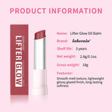 Lakerain Glow Lip Oil Balm Long Lasting Moisturizing Nourishing Daily Care Lip Balm Smooth-melt Softness Texture Natural Makeup