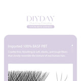 DIYDAY W-Shape Eyelash Extension 3d 4d 5d 6d 7d 8d W Lashes Natural Soft Premade Fan Bloom Effect Eye Lashes for Beauty Makeup