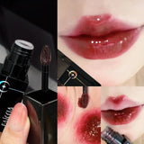 Pearlescent Polarized Green Lip Mud Gloss Fine Shimmer Lip Glaze Plumping Gothic Black Moisturizing Shiny Halloween Lips Makeup