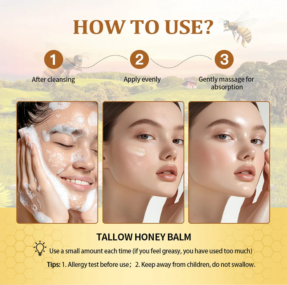 Tallow Honey Balm Specifically For Dryness And Itchiness Skin Moisturizing Beef Tallow Face Cream Body Lotion Face Cream Care