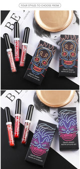 Halloween Lip Gloss Set Sparkling Purple Black Non Stick Lipstick Trio For Party Makeup Beauty Gift