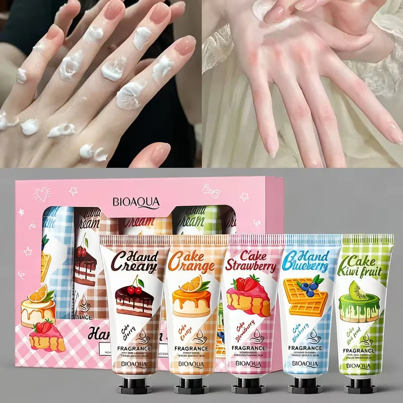 Christmas gift 5/box hand cream set,Fragrance hand cream,cream texture,hand cream travel pack,durable moisturizer gift for women