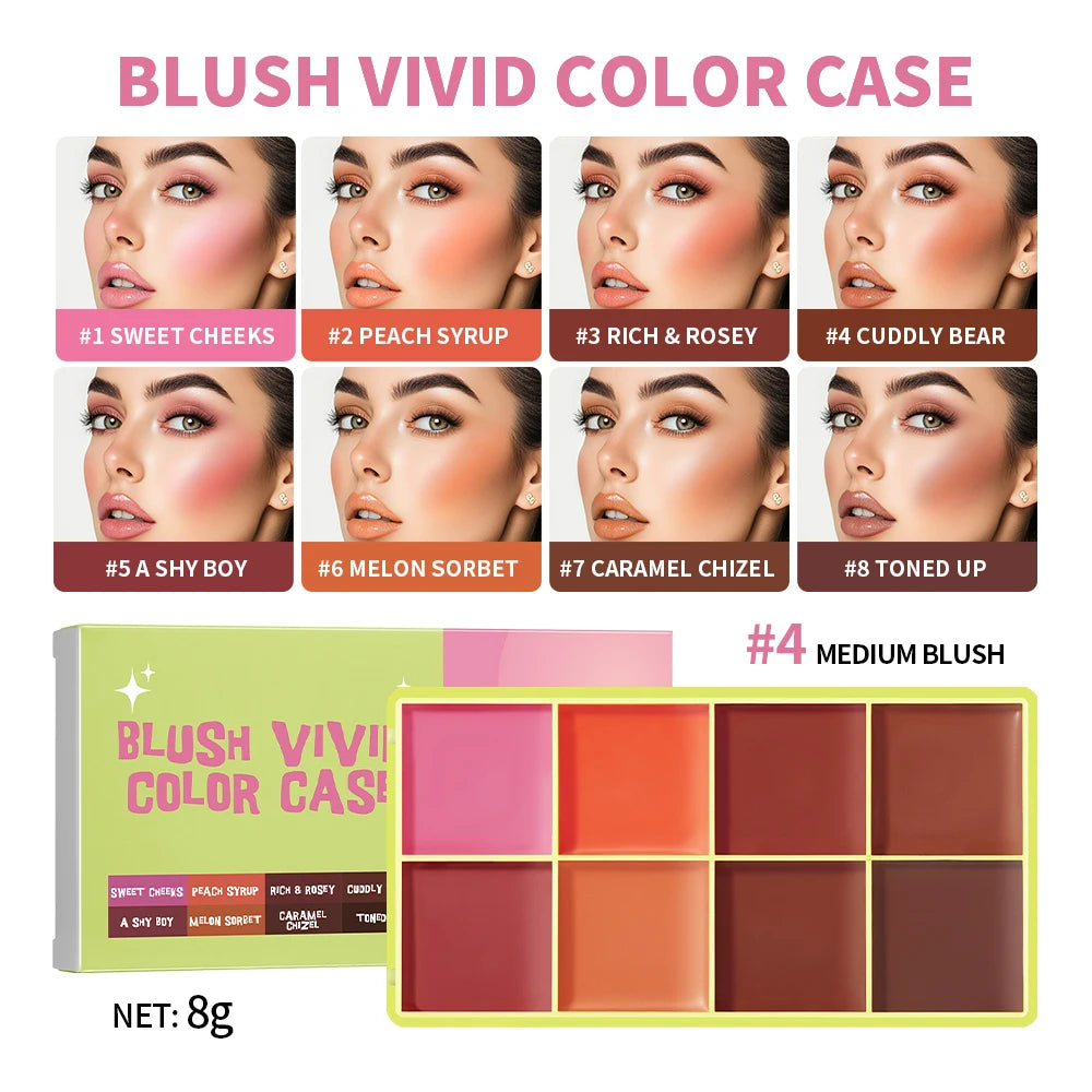Eyebrow Cream Blush Curve Case Cream Cosmetics Highlighter Palette Matte Shimmer Finishes Shadow Tones Long-Lasting Cosmetics