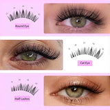 WINKLURE Manga Lash Clusters Kit Cat Lashes with Lash Bond & Seal Cluster Eyelash Extensions Mixed Tray Eyelash Clusters Kit