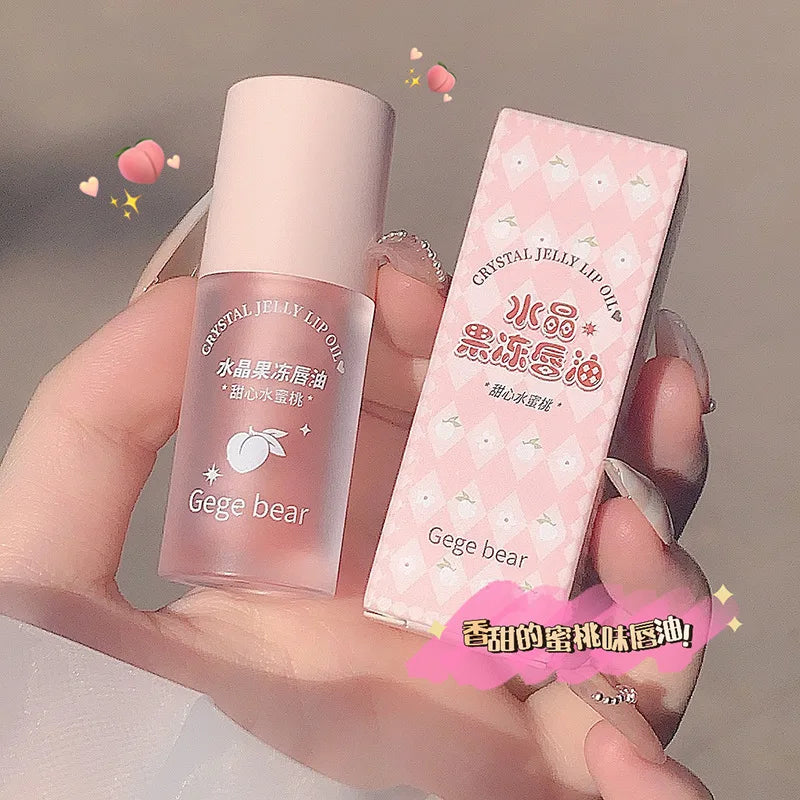 Gege Bear Crystal Jelly Lip Oil, Hydrating Moisturizing Lip Gloss, Transparent Lip Primer Long Lasting Lip Care