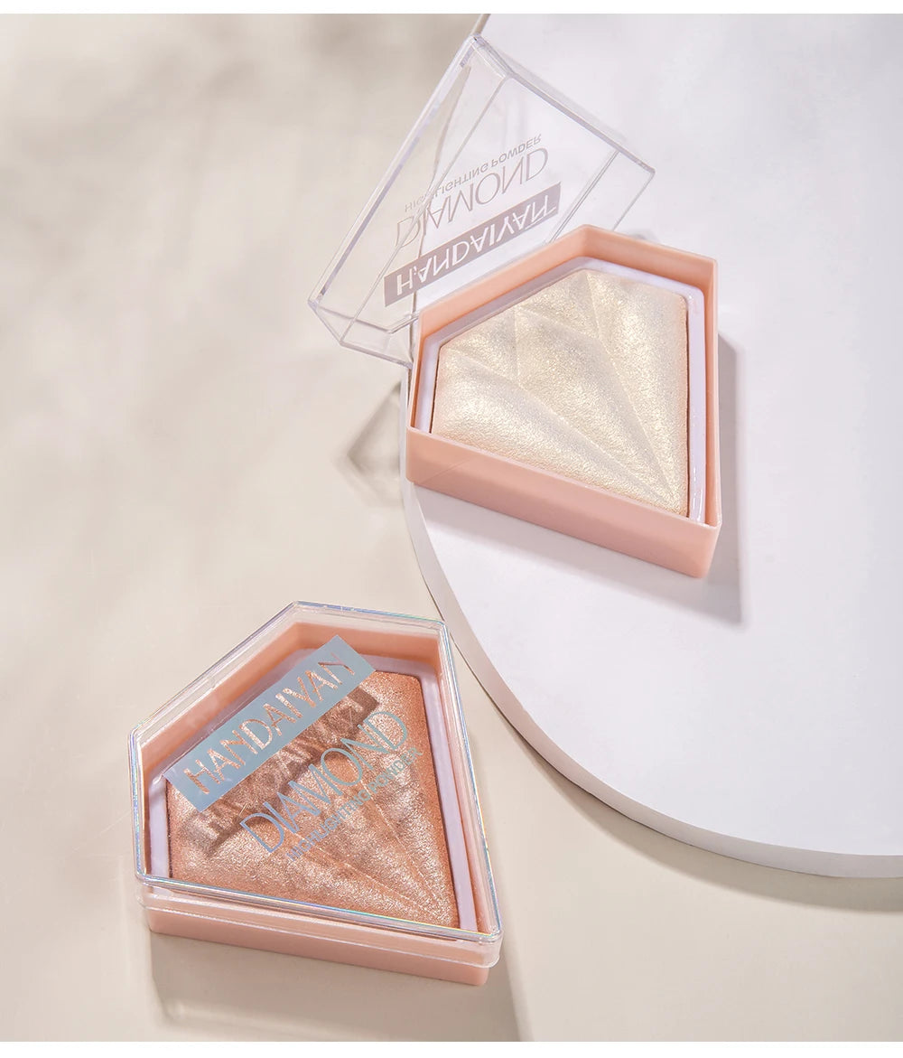 Natural Diamond Highlighter Powder 5 Color Shimmer Contour Nose Shadow Brightening Face Makeup Cosmetics Palette