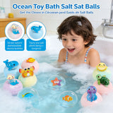 Bath Bombs Gift Set, Ocean Toy Bath Salt Ball Sleeve Box Bath Bombs, Bath Bombs with Surprise Inside, Bubble Bath 60g*12