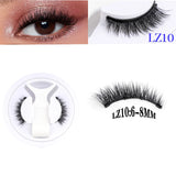 2 Pairs Magnetic Eyelash Natural Look Fluffy False Eyelashes Reusable Magnetic Eyelash Set with Applicator No Glue Need Makeup