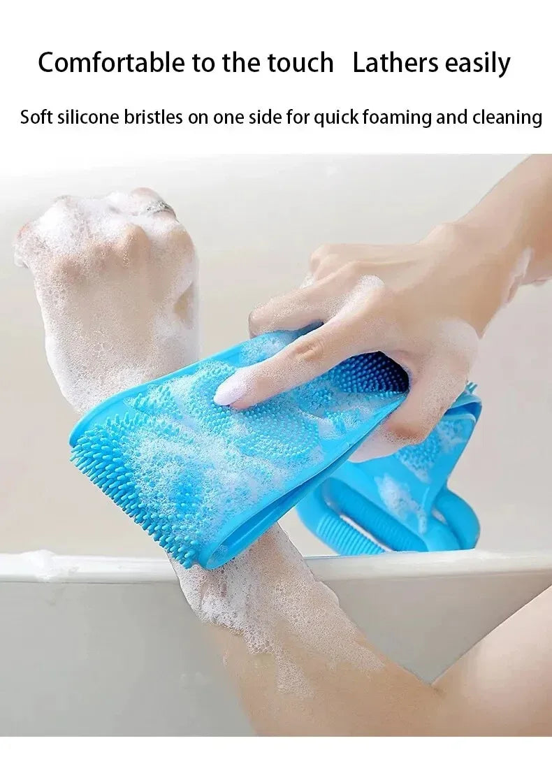 Bath Towels Scrubber Rubbing Back Peeling Massage Body Sponge Silicone Back Brushes Shower Belt Extended Skin Clean Brushes