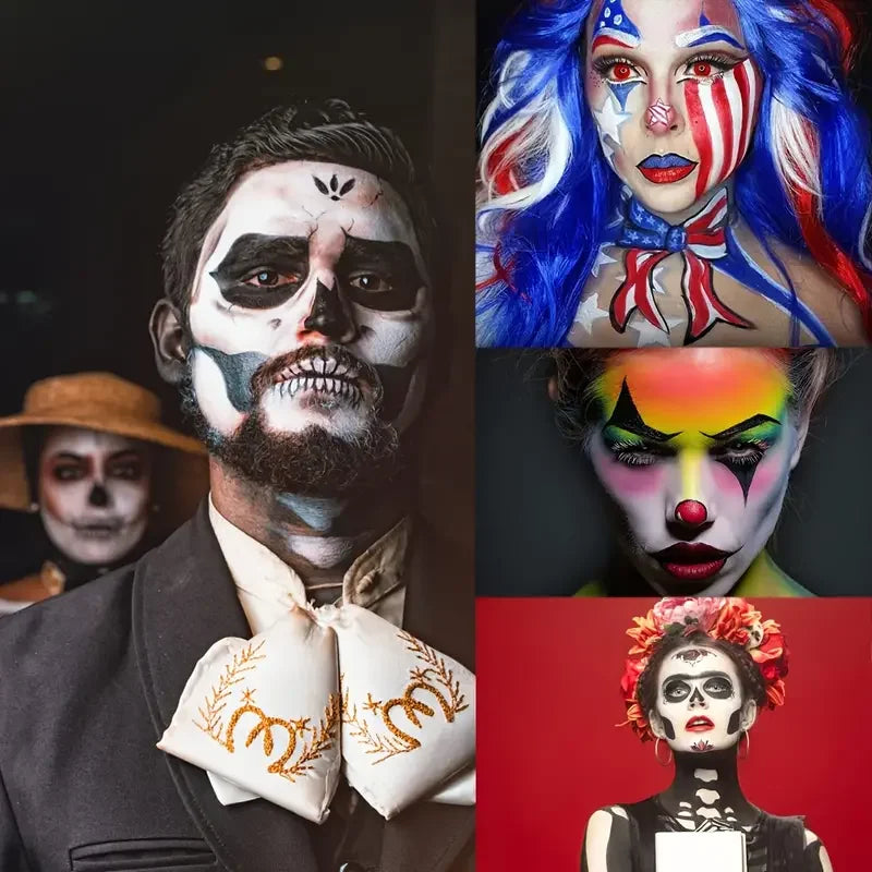 30G Water Solubility Monochromatic Body Paint Black And White Makeup Face Paint Halloween Party Waterproof Makeup Body Painting