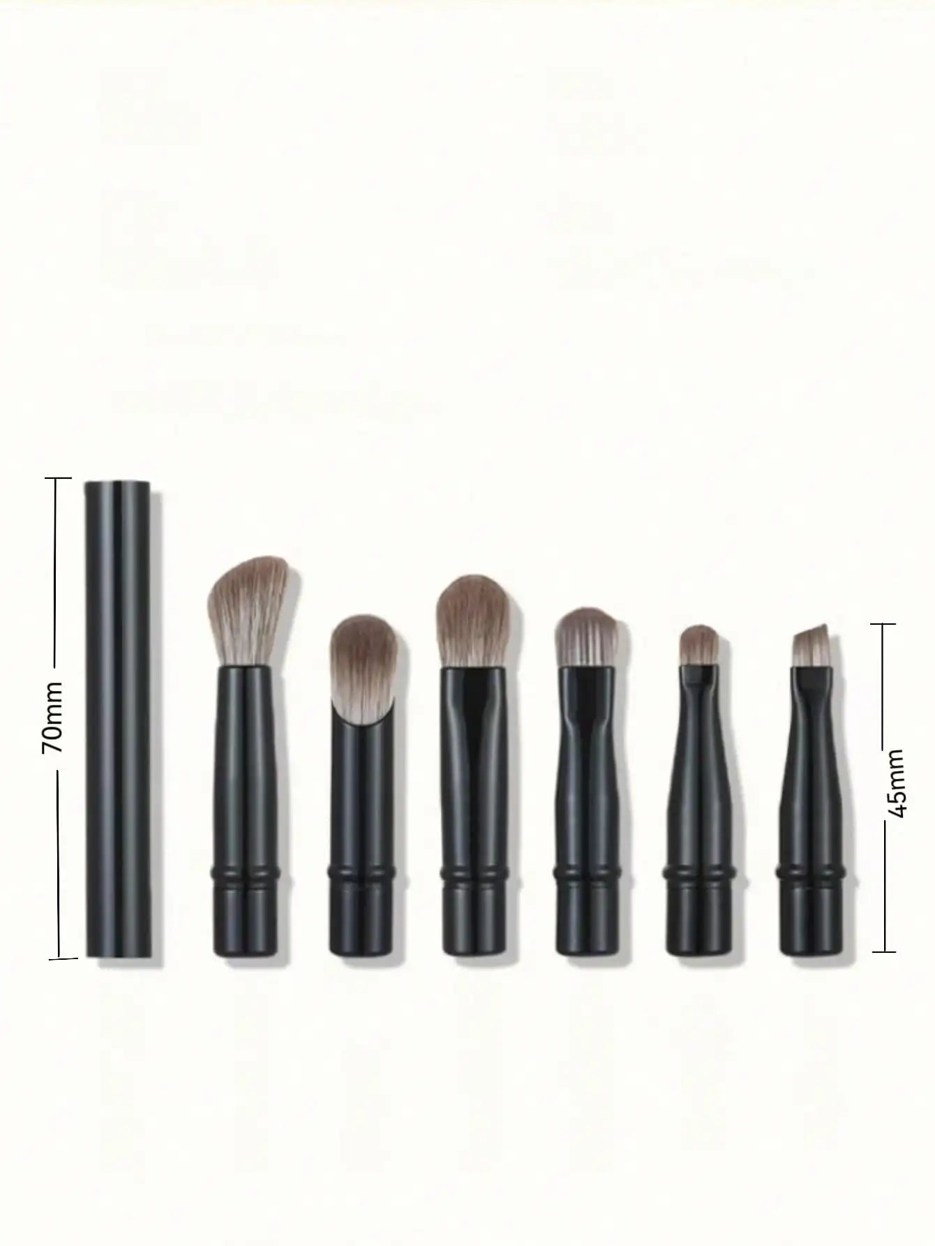 6Pcs Mini Travel Eyeshadow Makeup Brushes Set Portable Small Eye Shadow Blending Concealer Brush With Storage Case For Daily Makeup