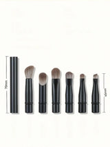 6Pcs Mini Travel Eyeshadow Makeup Brushes Set Portable Small Eye Shadow Blending Concealer Brush With Storage Case For Daily Makeup