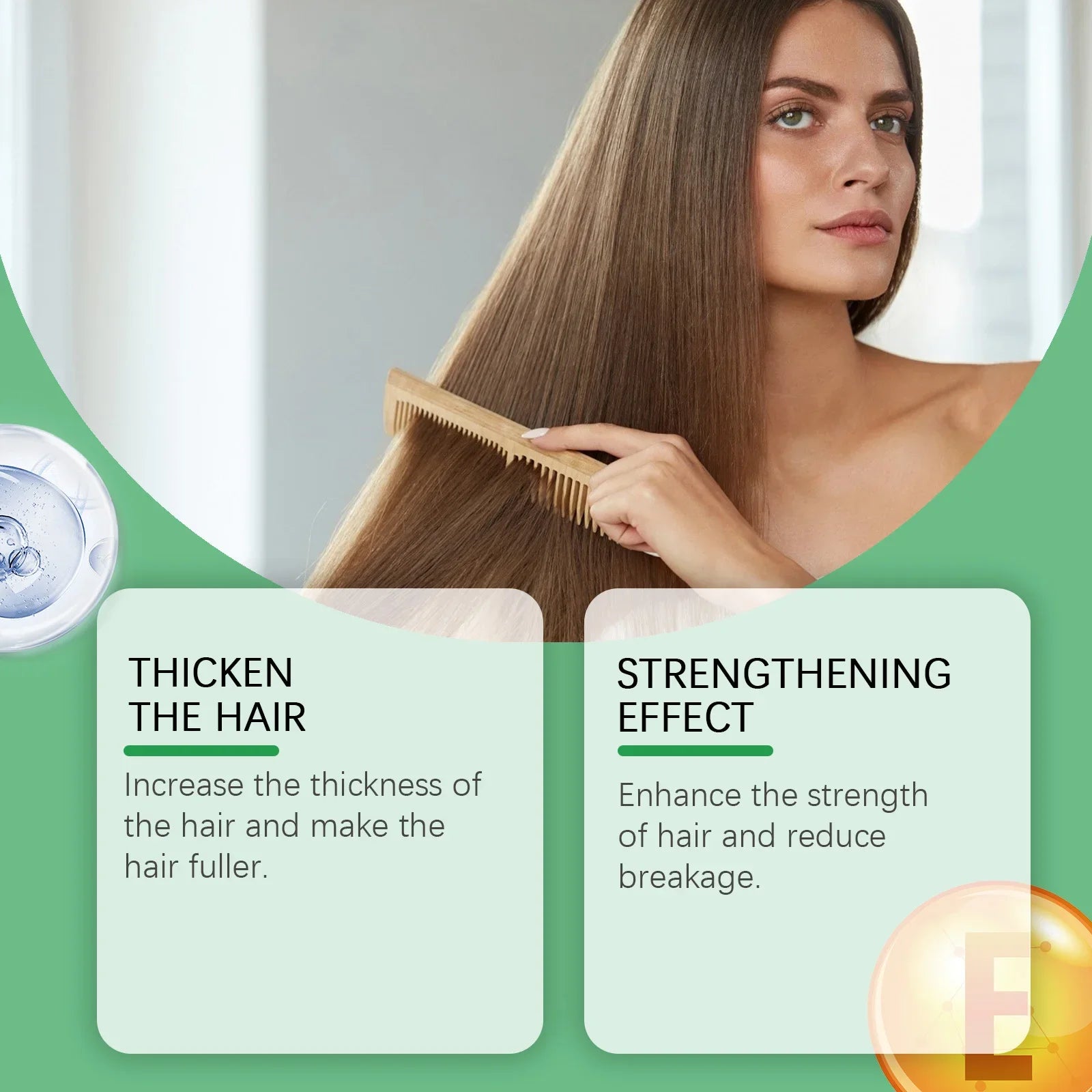 3pcs Rosemary Hair Growth Shampoo Thickening Hydrolyzed Keratin Dry Frizzy Damaged Repair Moisturizing Scalp Cleaning Shampoo