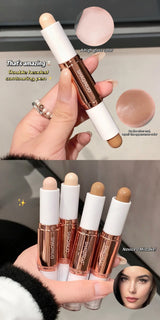 SHAQINUO 2 in 1 Dual Head Highlighter for Face & Body Contour and Highlighter Stick for Face and Body