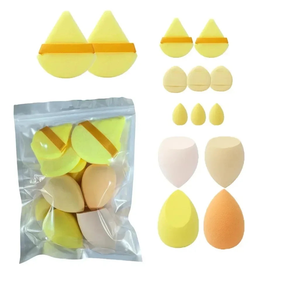 14PCS Set Makeup Sponge Professional Powder Puff for Foundation Blending Cosmetic Tools Beauty Accessories Soft Sponge