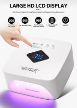 Rechargeable UV LED Nail Lamp With Automatic Sensing 30LEDS Cordless Nail Dryer for Curing Gel Polish Professional Manicure Tool