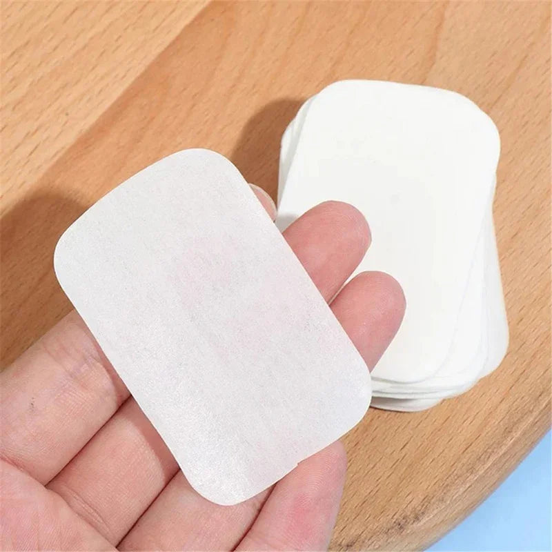 20/100/200pcs Portable Bath Hand Washing Slice Sheets Outdoor Travel Scented Foaming Soap Paper Bath Clean Soap Tablets