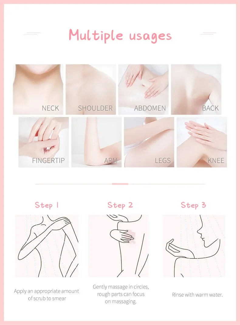 Fenyi Honey Peach Body Scrub Exfoliating Deep Clean Moisturizing Smooth Skin Remove Dead Skin Gentle Care for Face & Body