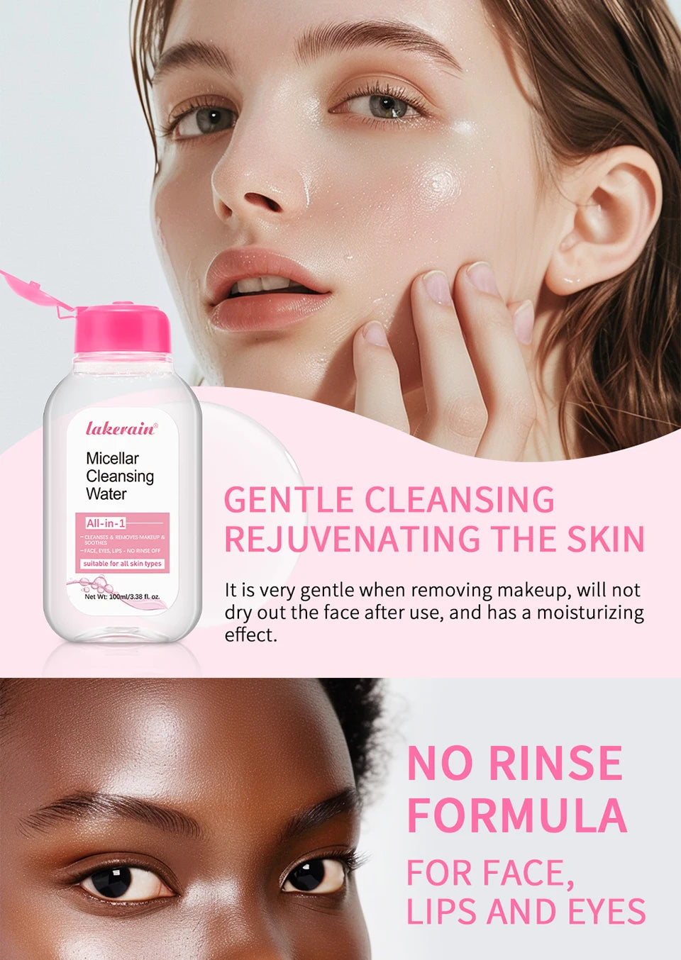 100ml Garnier Micellar Water Hydrating Facial Cleanser Deep Makeup Remover Cleaning Water Refresh Hydrate Cleansing Face Skin